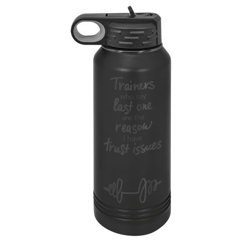 Polar Camel 32 oz. Black/Ghost Black ION-Plated Water Bottle
