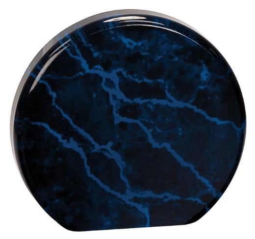 3 1/2" Blue Marble Acrylic Circle