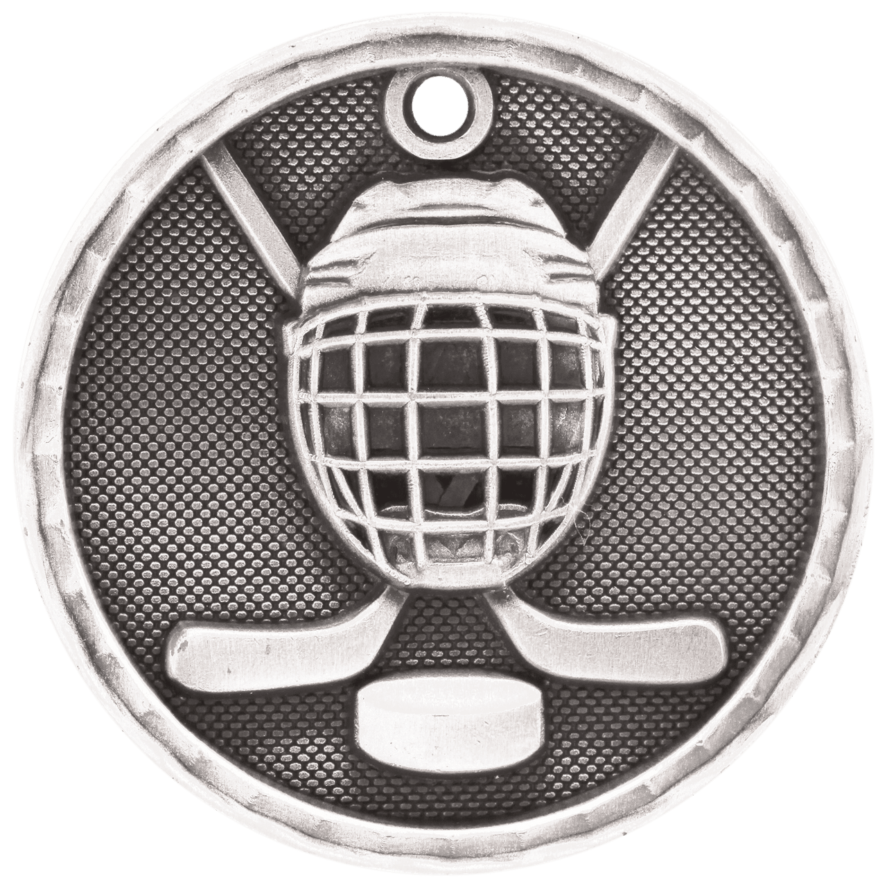 2" Antique Gold 3D Hockey Medal