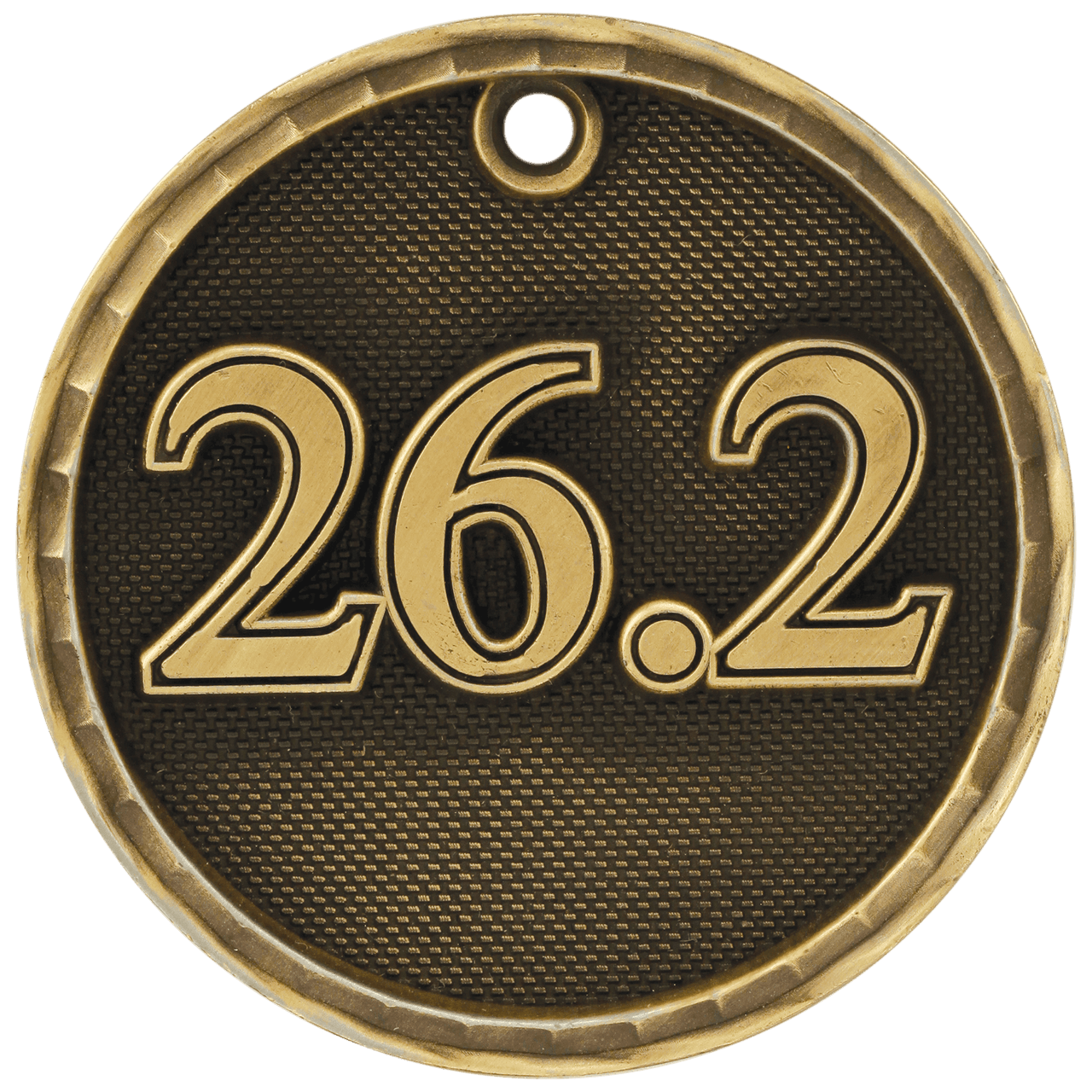 2" Antique Gold 3D Marathon Medal