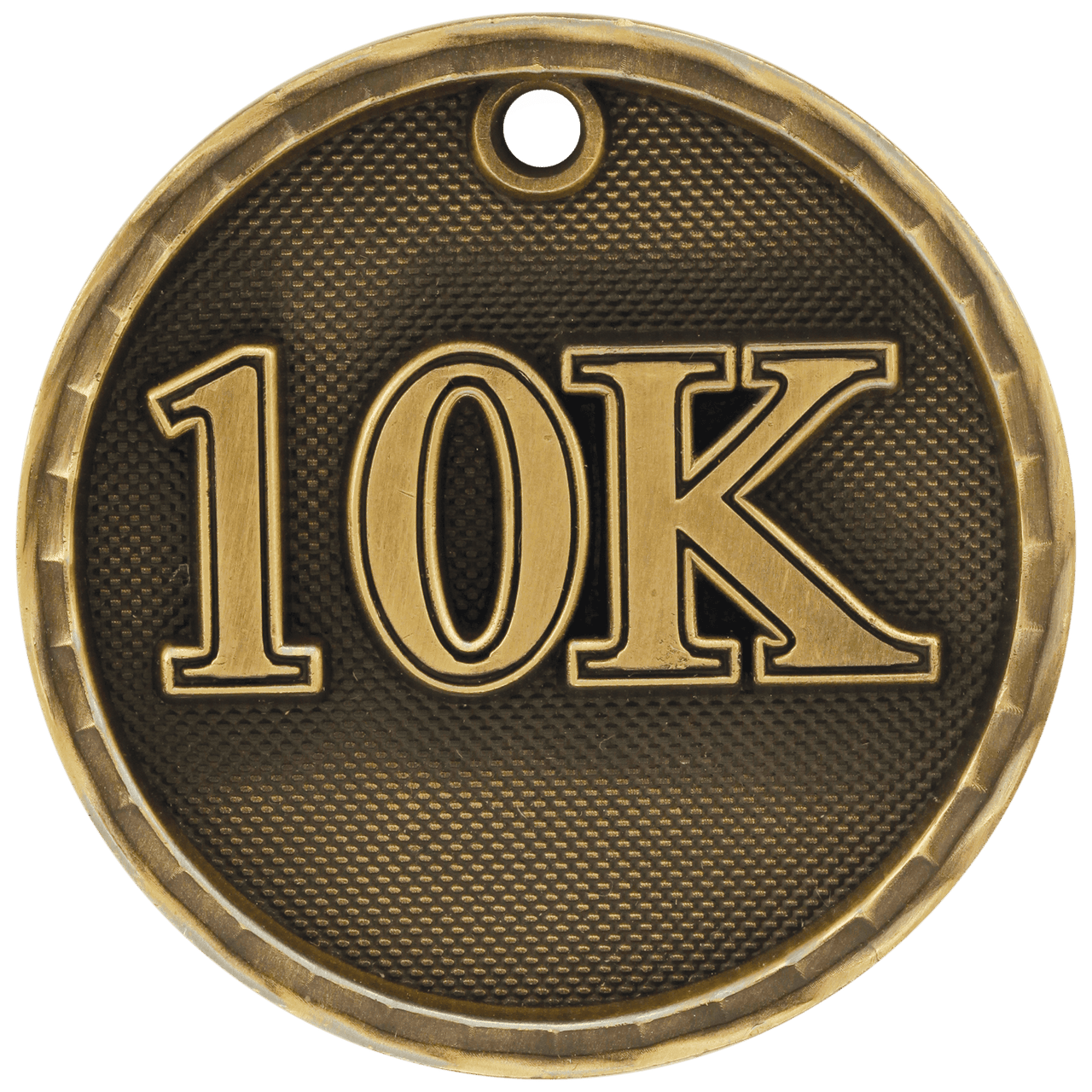 2" Antique Gold 3D 10K Medal