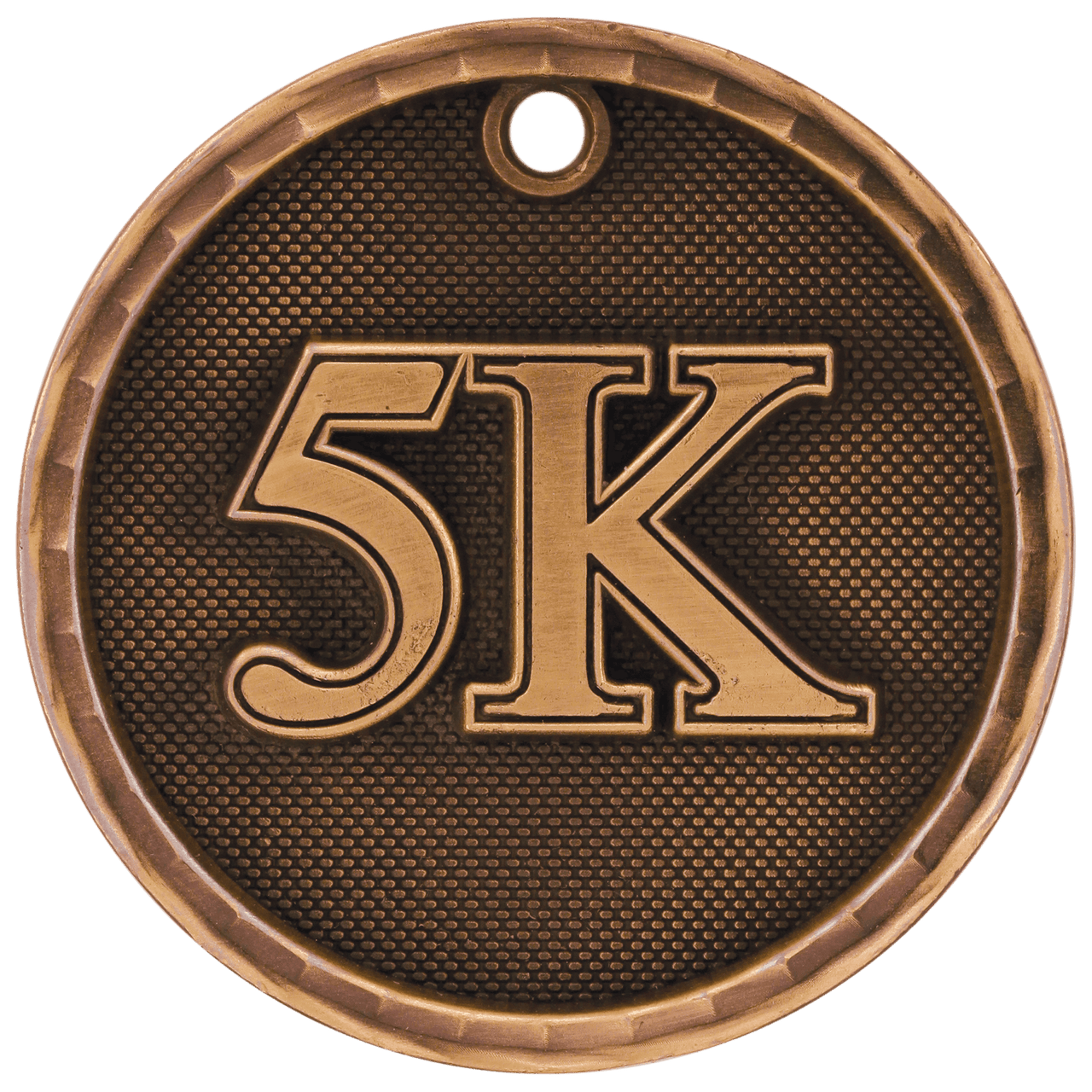 2" Antique Gold 3D 5K Medal