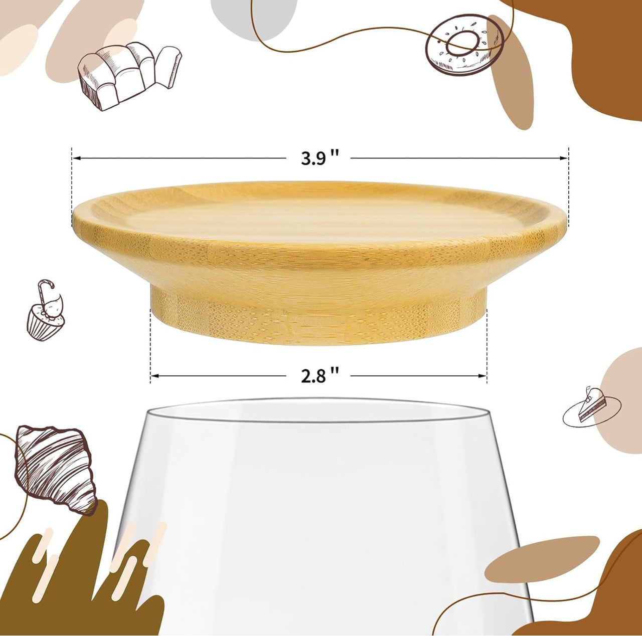 Custom Wine Glass Charcuterie Topper Charcuterie Bamboo Wine Board Topper,Keep Bugs Out and Prevent Spills, Wine Glass Charcuterie Holder for Family Gatherings Bars Housewarming Gift