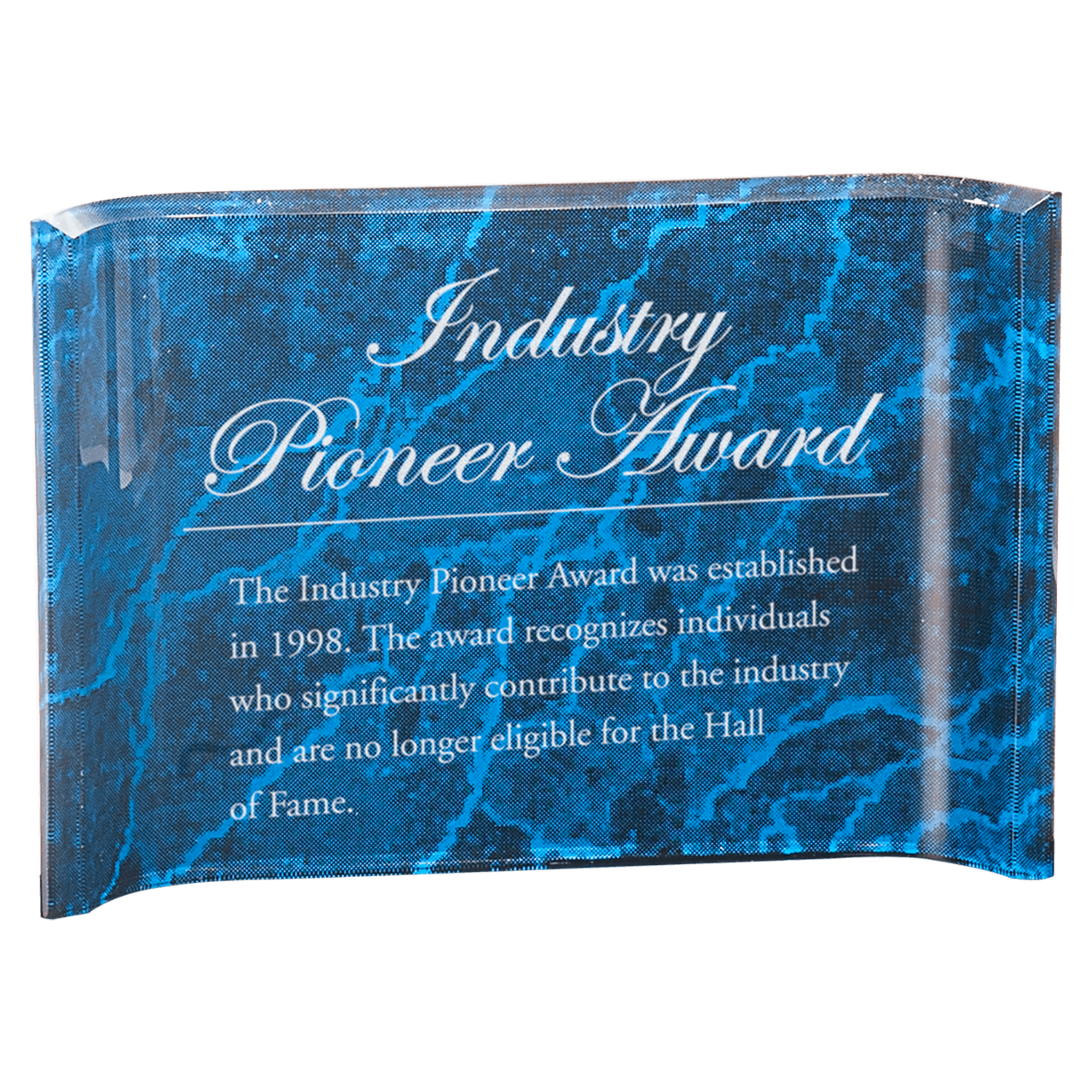 10" x 7" Green Marbleized Acrylic Crescent