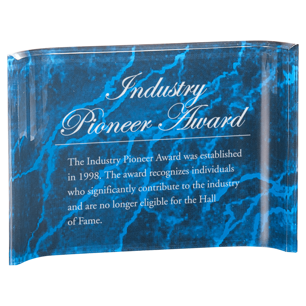 10" x 7" Green Marbleized Acrylic Crescent