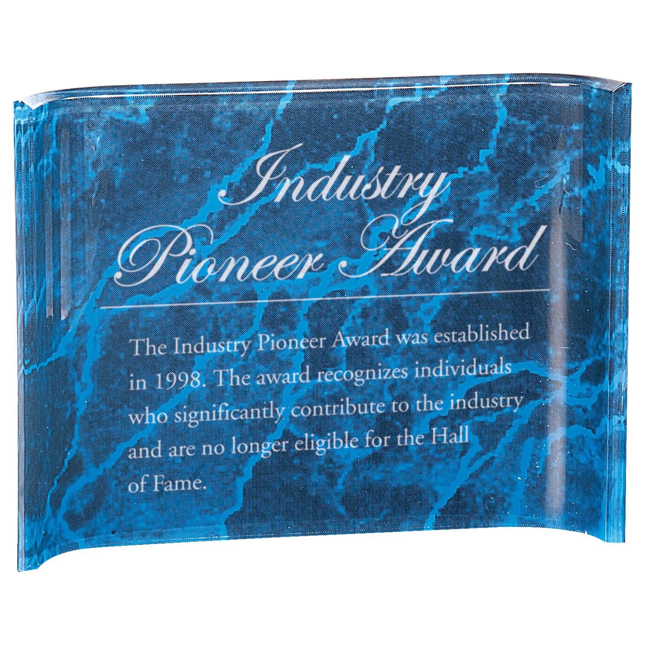 10" x 7" Green Marbleized Acrylic Crescent