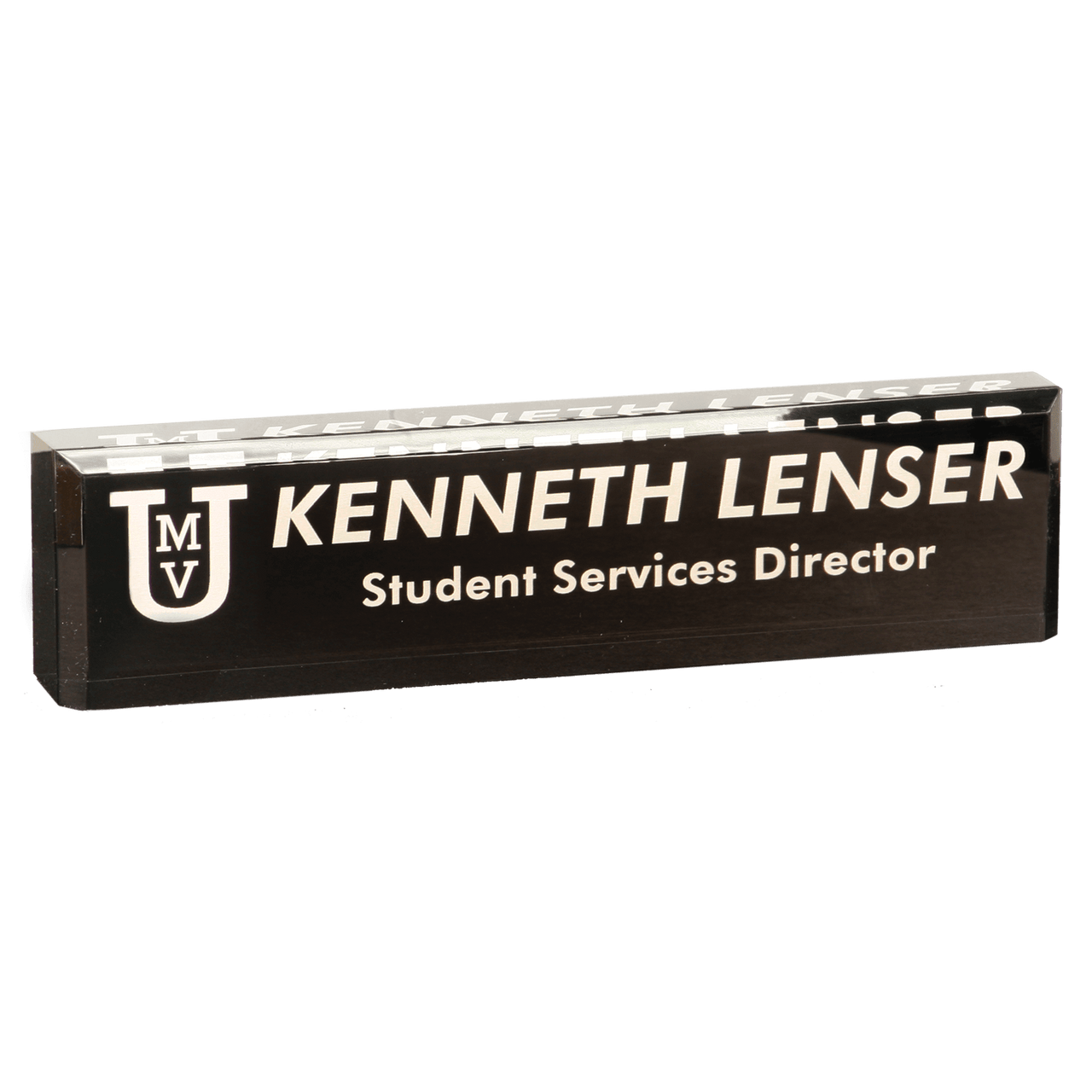 10" x 2" Black Acrylic Desk Wedge