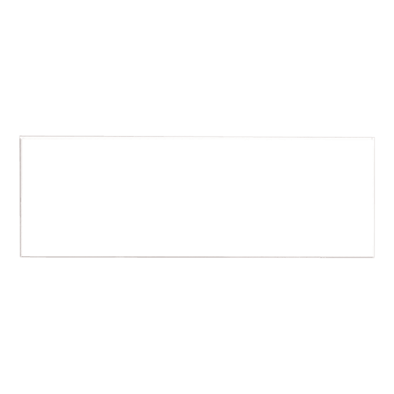 3" x 1 1/2" Black/White Square Corner Plastic Badge Blank