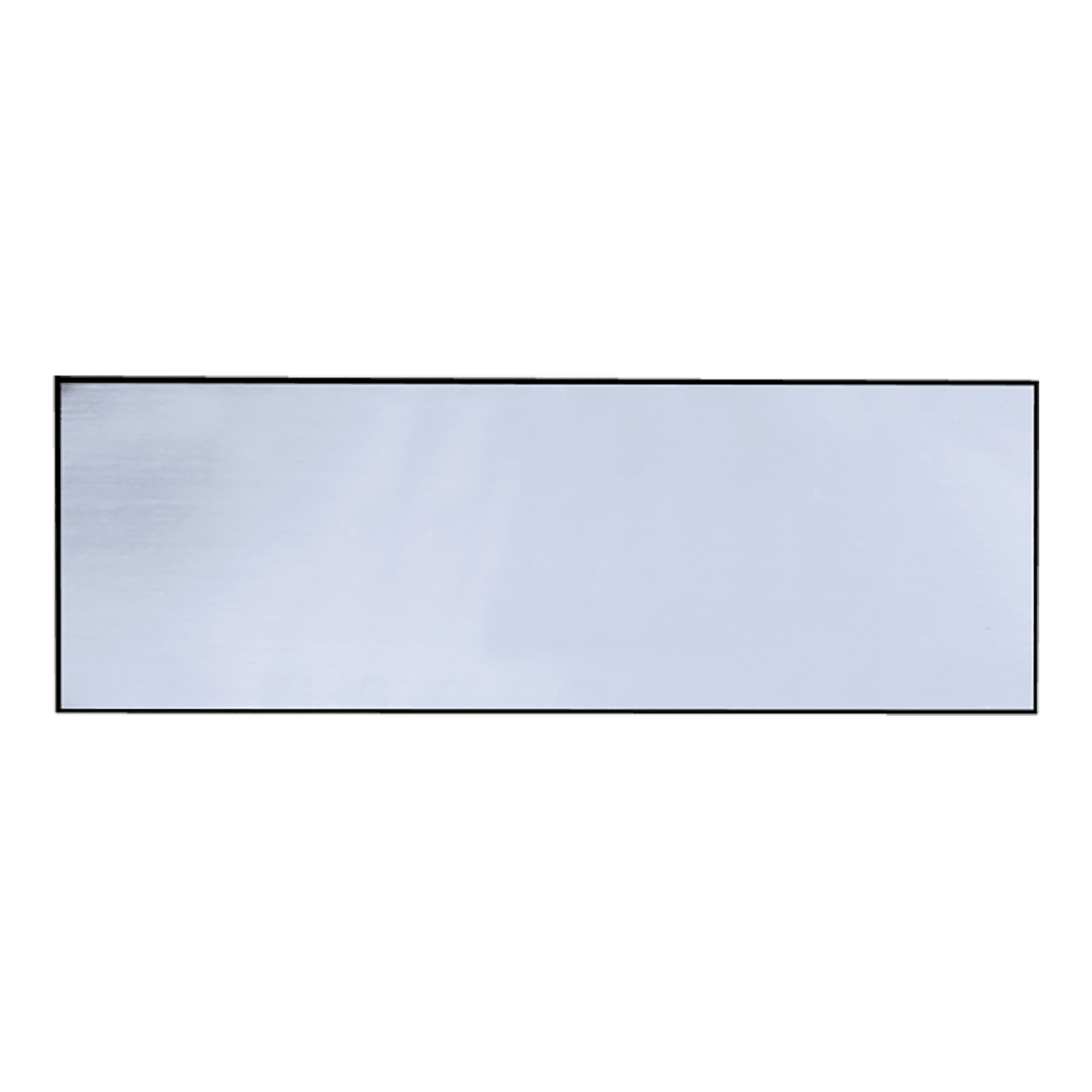3" x 1 1/2" Black/White Square Corner Plastic Badge Blank