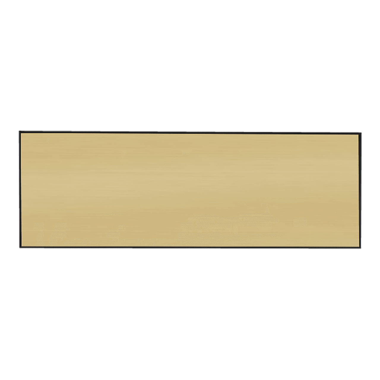 3" x 1 1/2" Black/White Square Corner Plastic Badge Blank