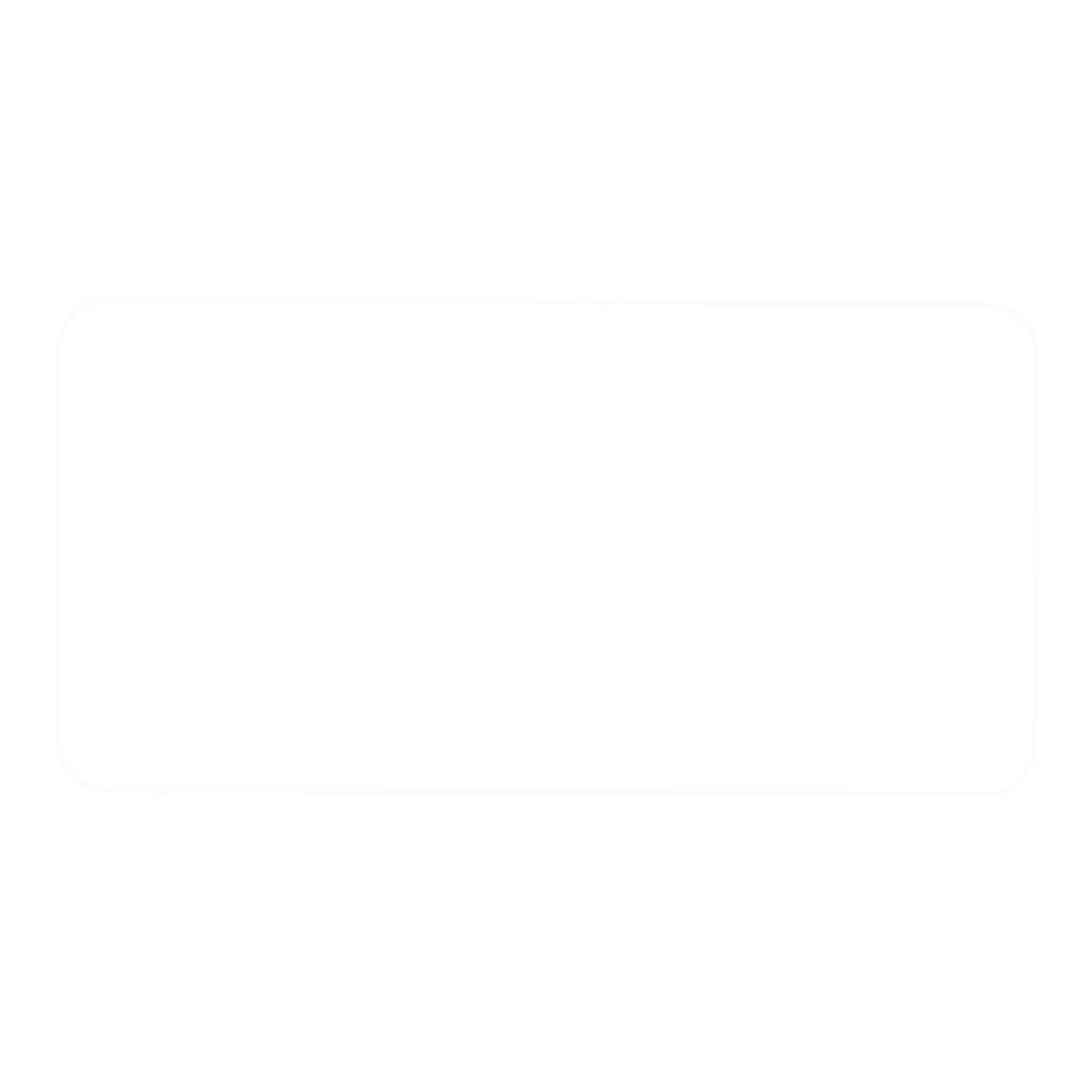 3" x 1 1/2" White/Black Round Corner Plastic Badge Blank