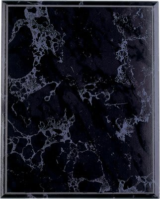 4 1/2" x 6 1/2" Black Marble Finish Plaque