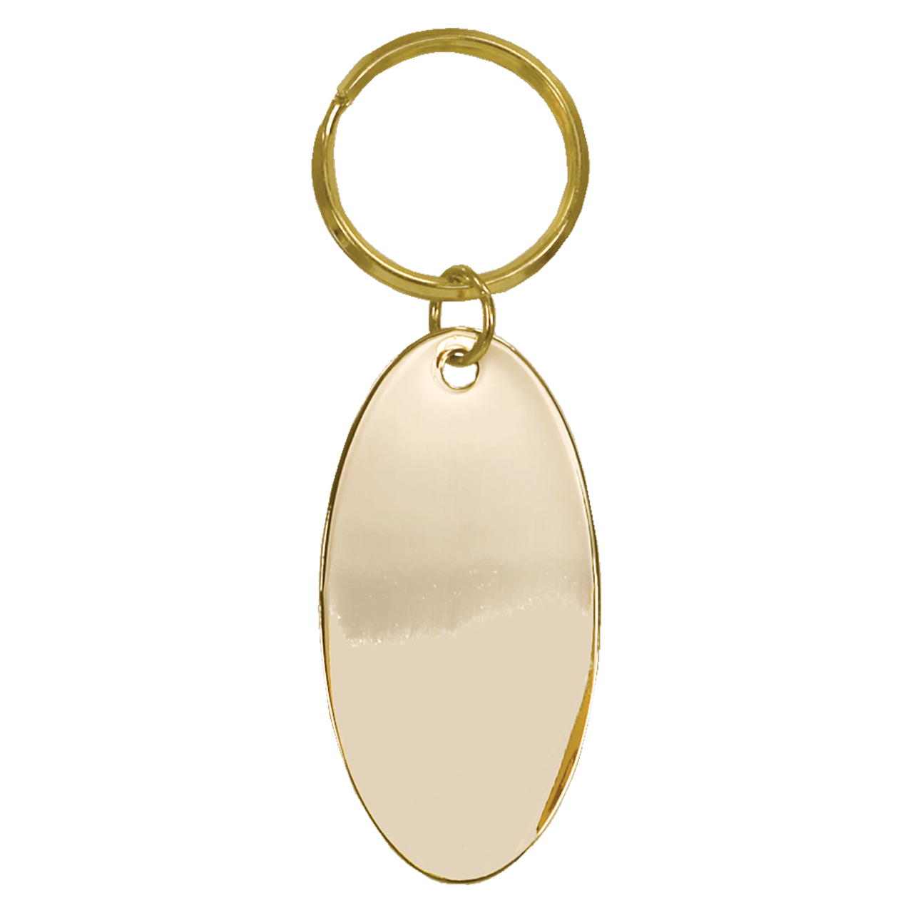 1 1/2" x 2 1/2" Gold Tablet Brass Keychain