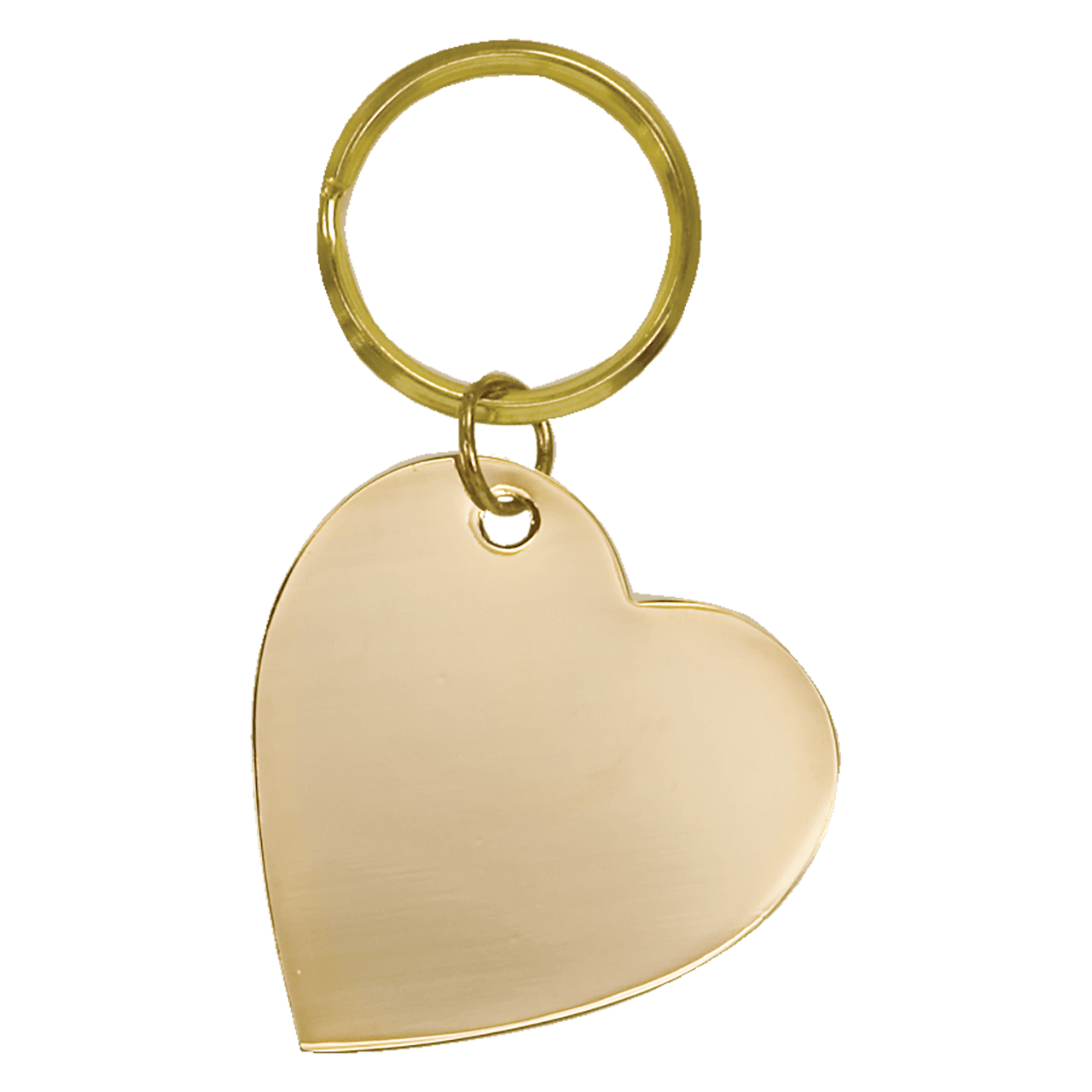 1 1/2" x 2 1/2" Gold Tablet Brass Keychain