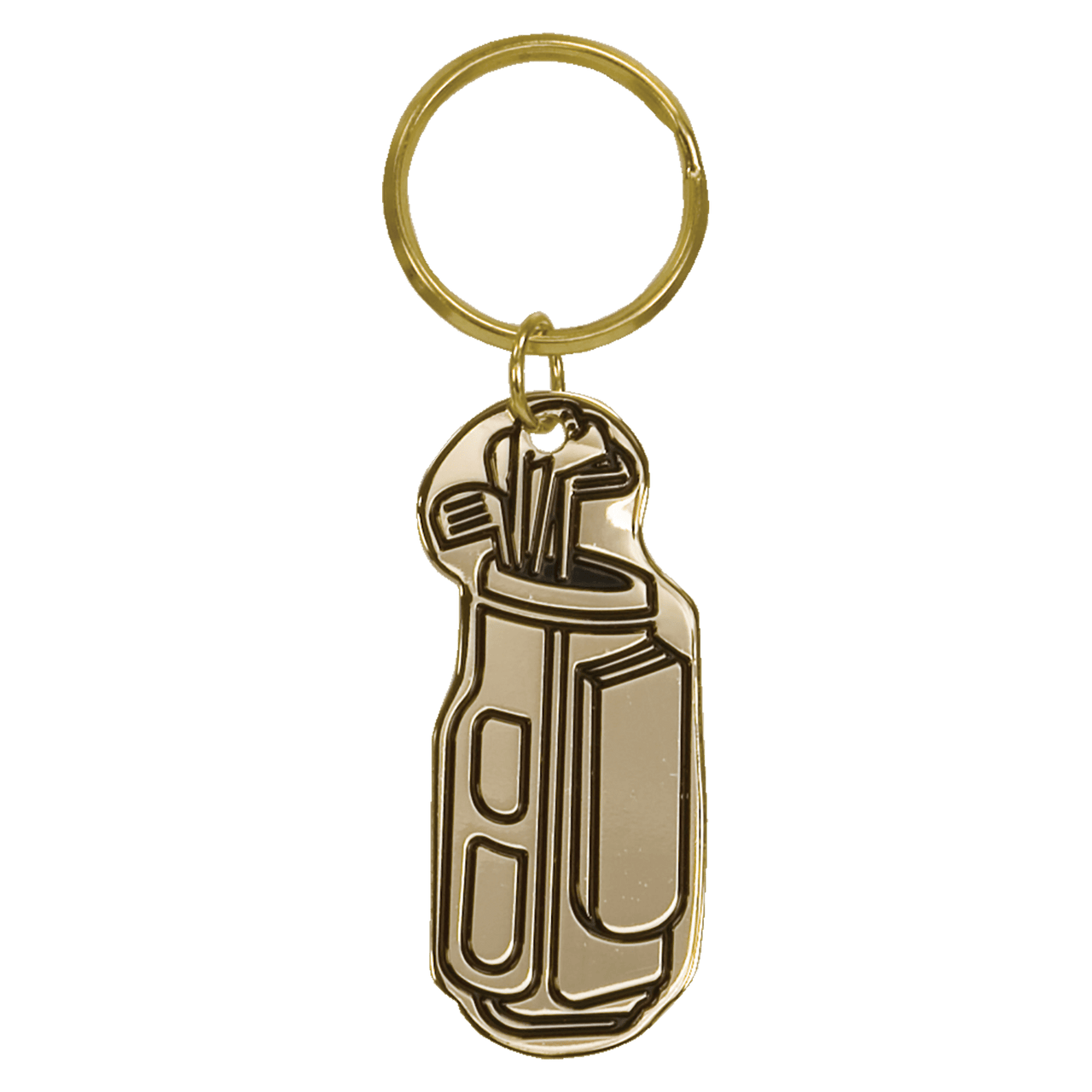 1 1/2" x 2 1/2" Gold Tablet Brass Keychain
