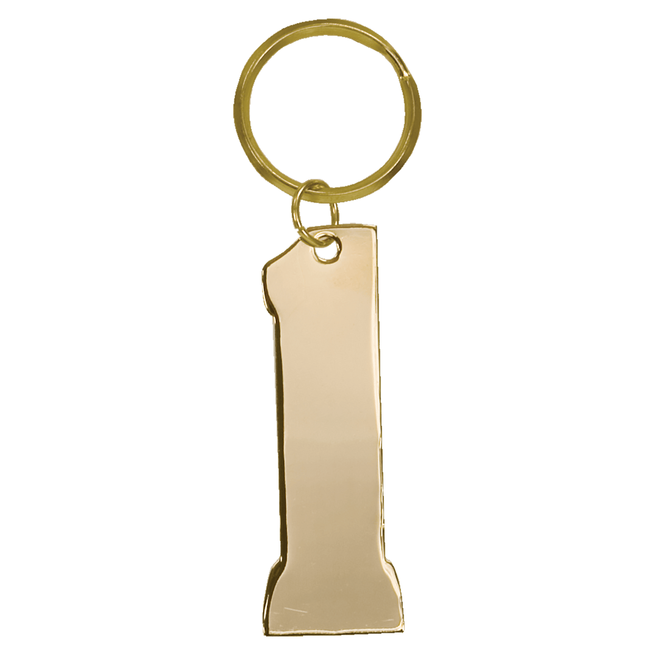 1 1/2" x 2 1/2" Gold Tablet Brass Keychain