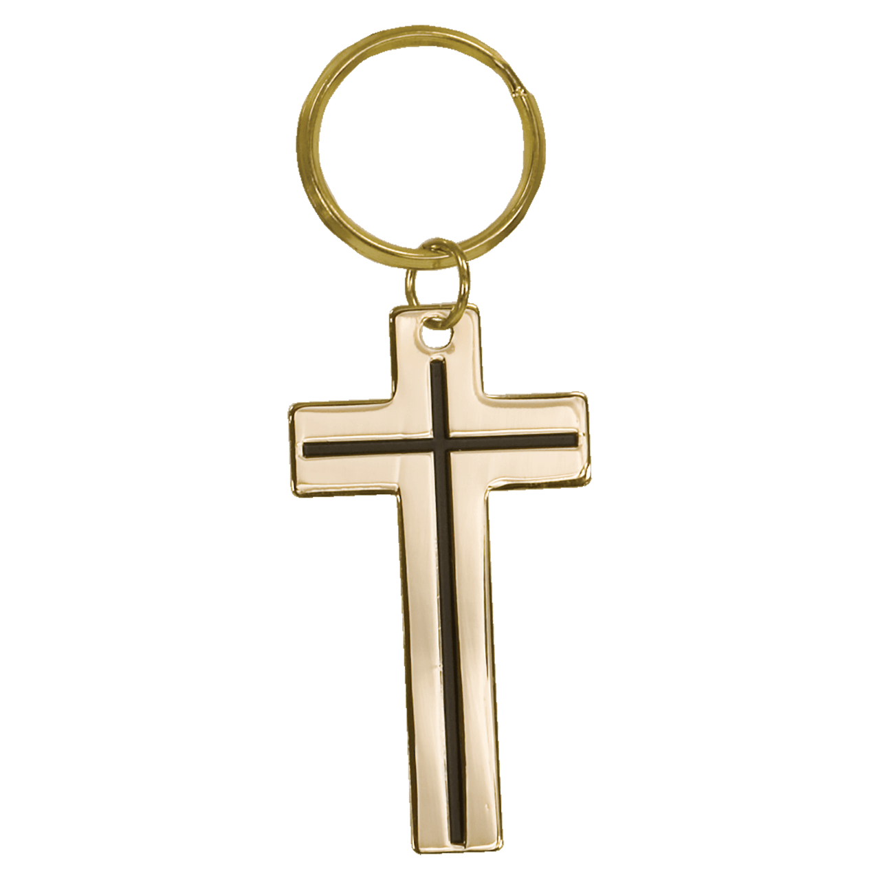 1 1/2" x 2 1/2" Gold Tablet Brass Keychain