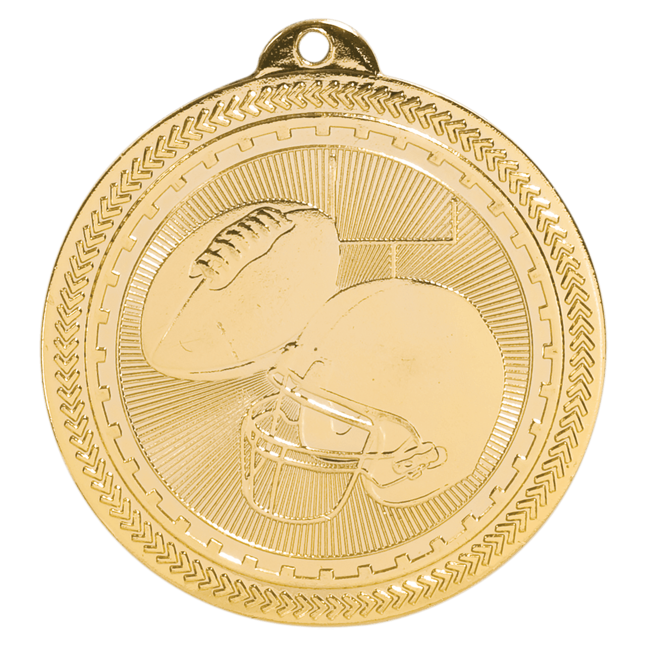 2" Antique Bronze Football Laserable BriteLazer Medal