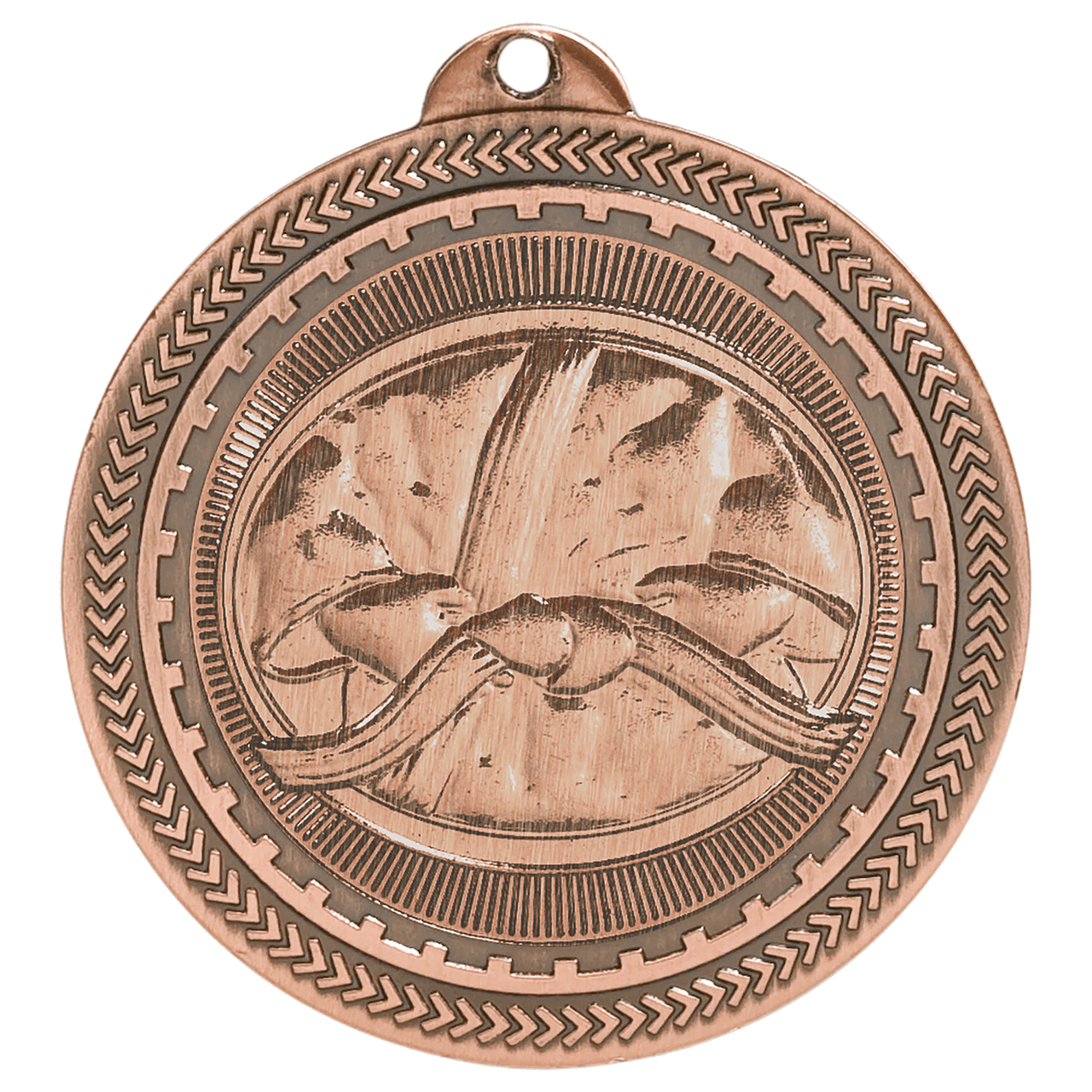 2" Bright Silver Martial Arts Laserable BriteLazer Medal