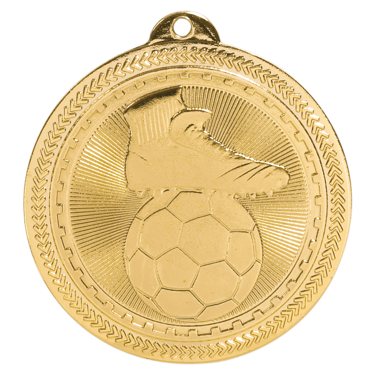 2" Antique Bronze Soccer Laserable BriteLazer Medal