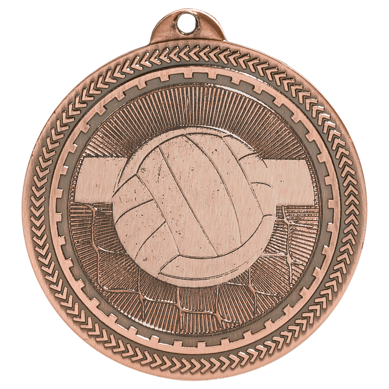 2" Bright Gold Volleyball Laserable BriteLazer Medal