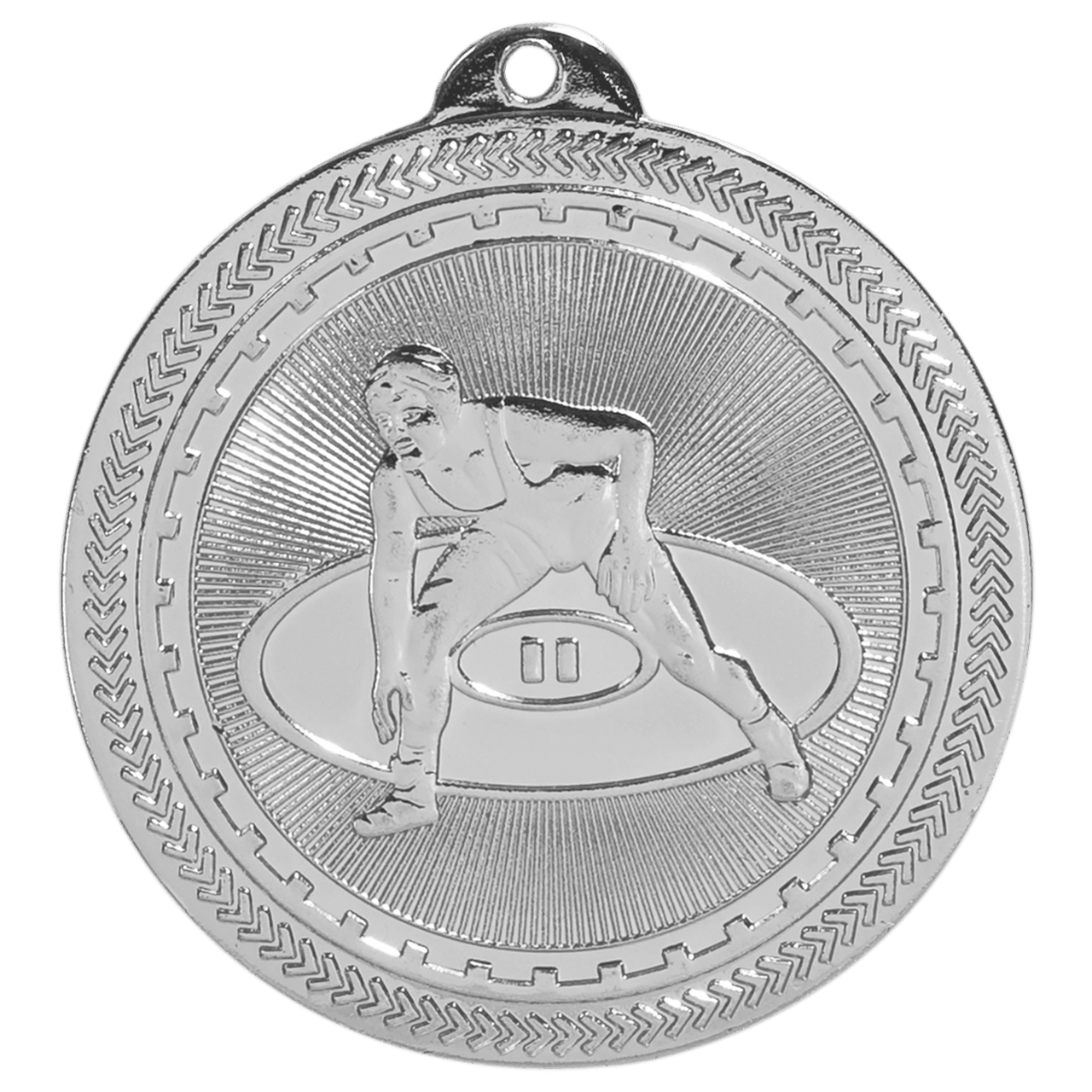2" Antique Bronze Wrestling Laserable BriteLazer Medal