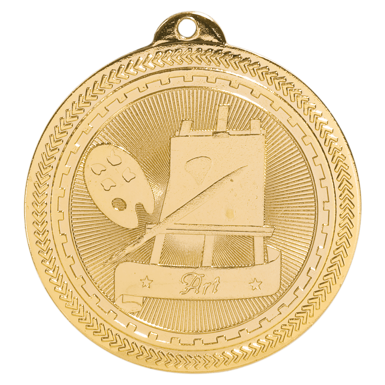 2" Bright Gold Art Laserable BriteLazer Medal