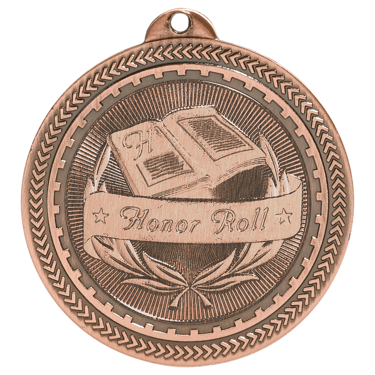 2" Antique Bronze Honor Roll Laserable BriteLazer Medal