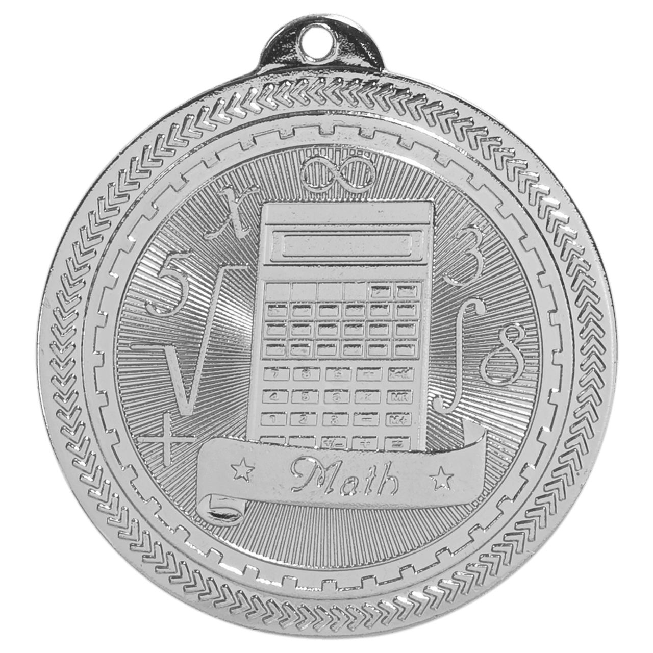 2" Antique Bronze Math Laserable BriteLazer Medal
