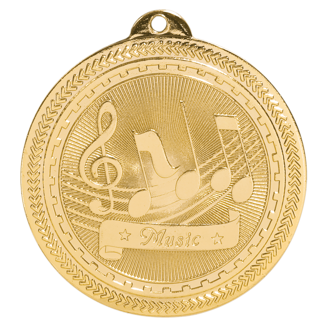 2" Antique Bronze Music Laserable BriteLazer Medal