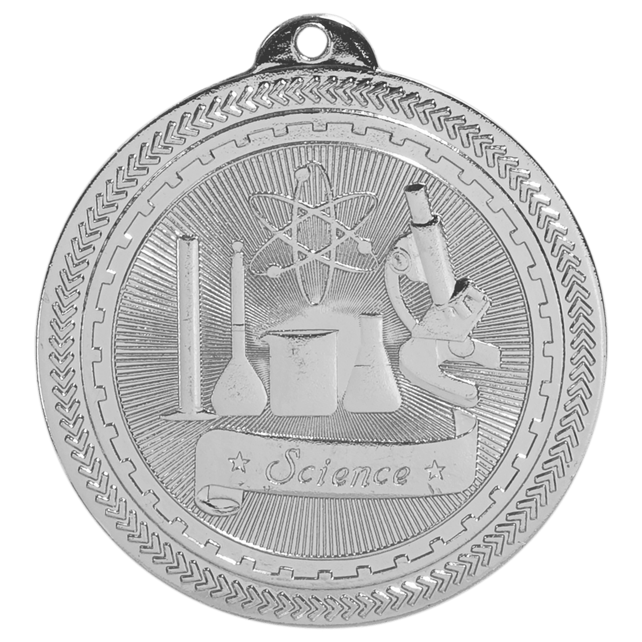 2" Bright Gold Science Laserable BriteLazer Medal
