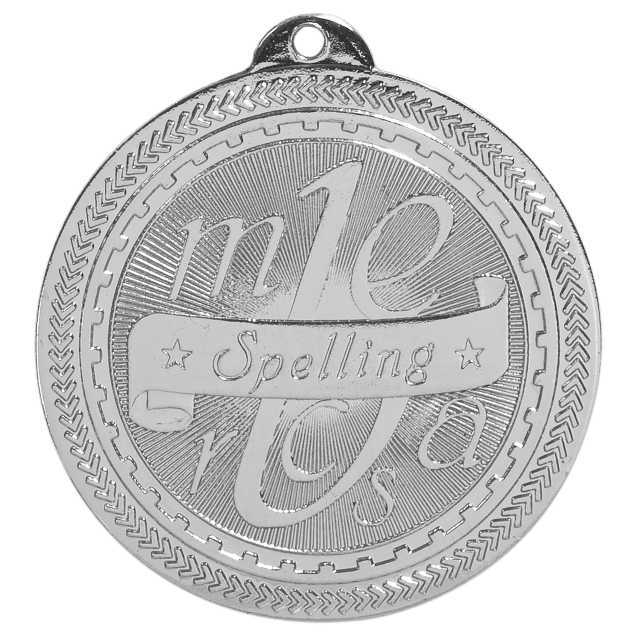 2" Bright Gold Spelling Laserable BriteLazer Medal