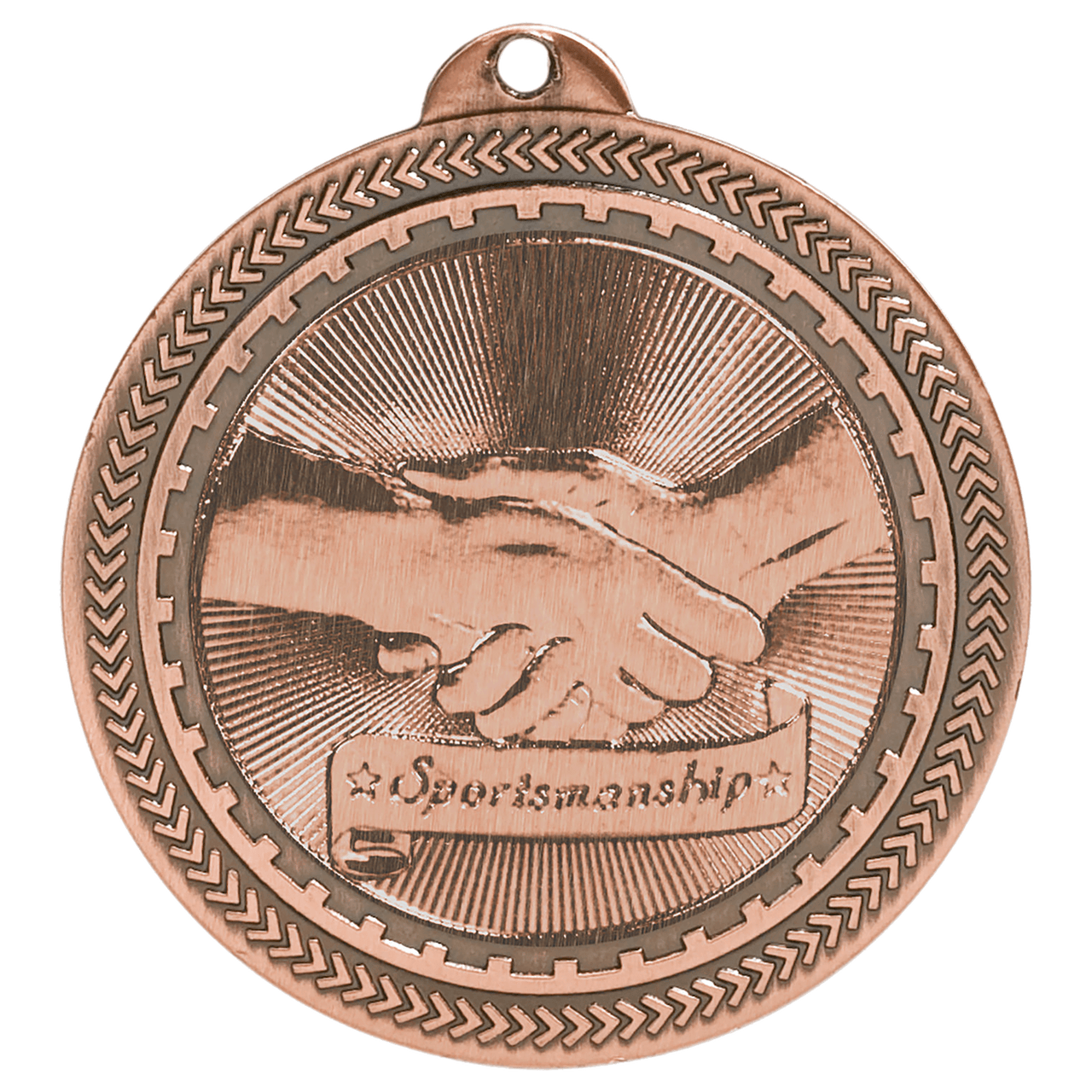 2" Bright Gold Sportsmanship Laserable BriteLazer Medal