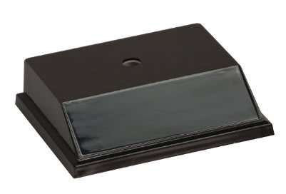 3 3/4" x 3 3/4" Black Centerhole Countersunk Big Plate Weighted Plastic Base