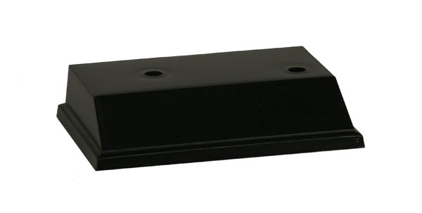 3 3/4" x 3 3/4" Black Centerhole Countersunk Big Plate Weighted Plastic Base
