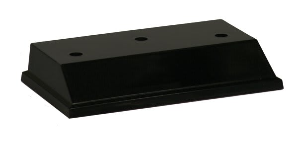 3 3/4" x 3 3/4" Black Centerhole Countersunk Big Plate Weighted Plastic Base