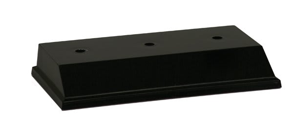 3 3/4" x 3 3/4" Black Centerhole Countersunk Big Plate Weighted Plastic Base