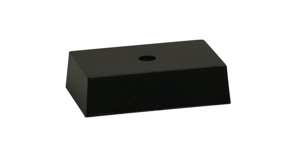 2 5/8" x 7 1/8" Black 3-Hole Countersunk Big Plate Weighted Plastic Lid