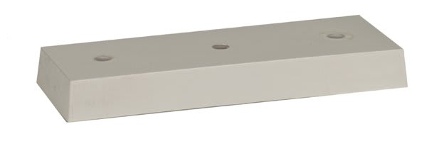 2 5/8" x 7 1/8" Black 3-Hole Countersunk Big Plate Weighted Plastic Lid