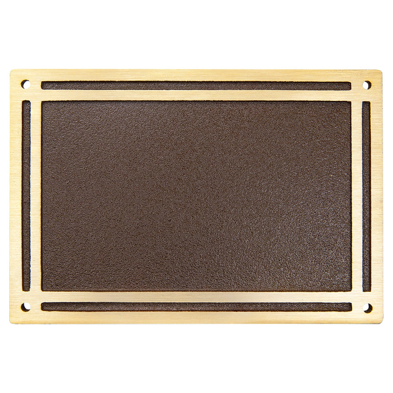 8" x 6" Silver/Black Rectangle Cast Aluminum Sign with 24" Aluminum Rod