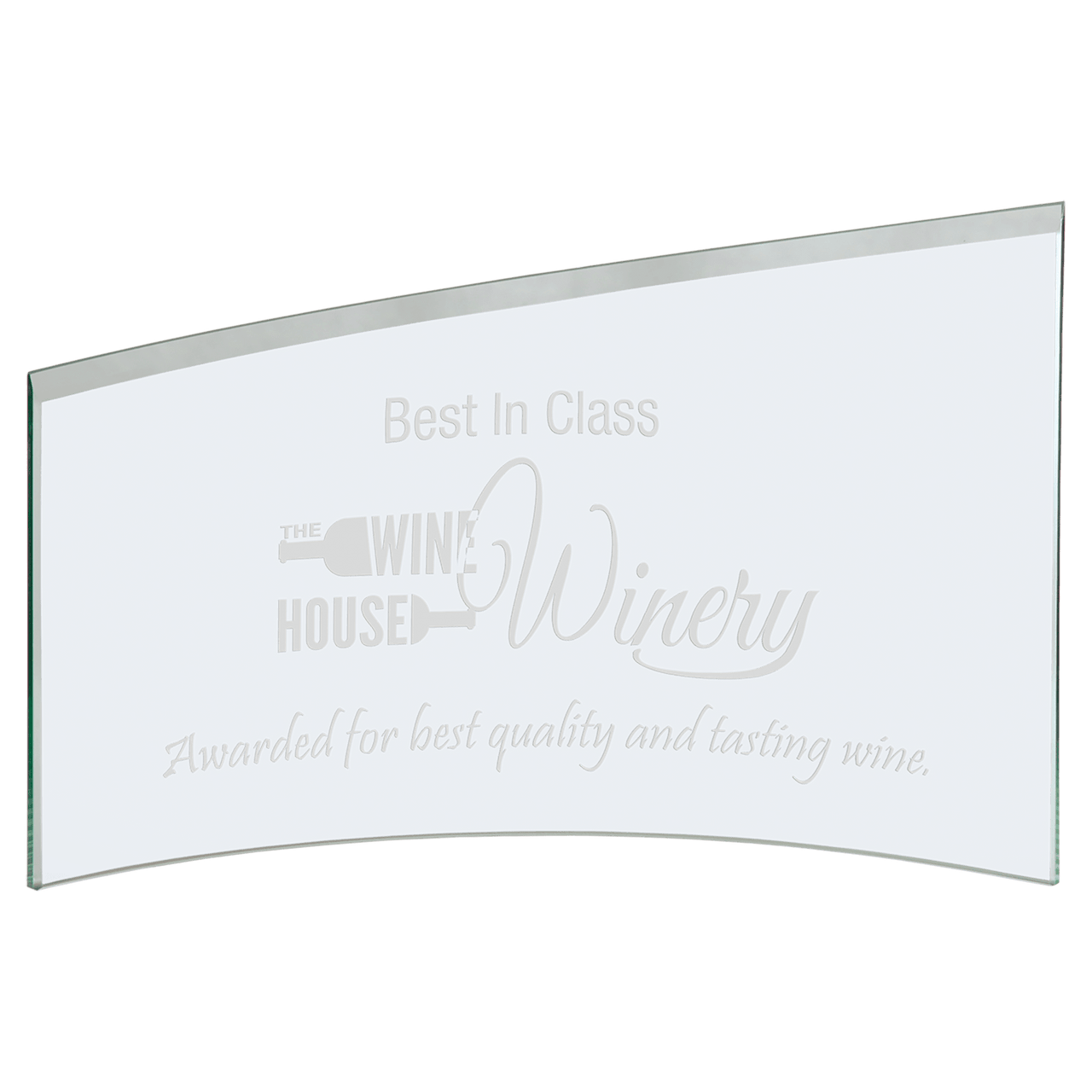 8" x 6" x 1/4" Beveled Jade Glass Crescent