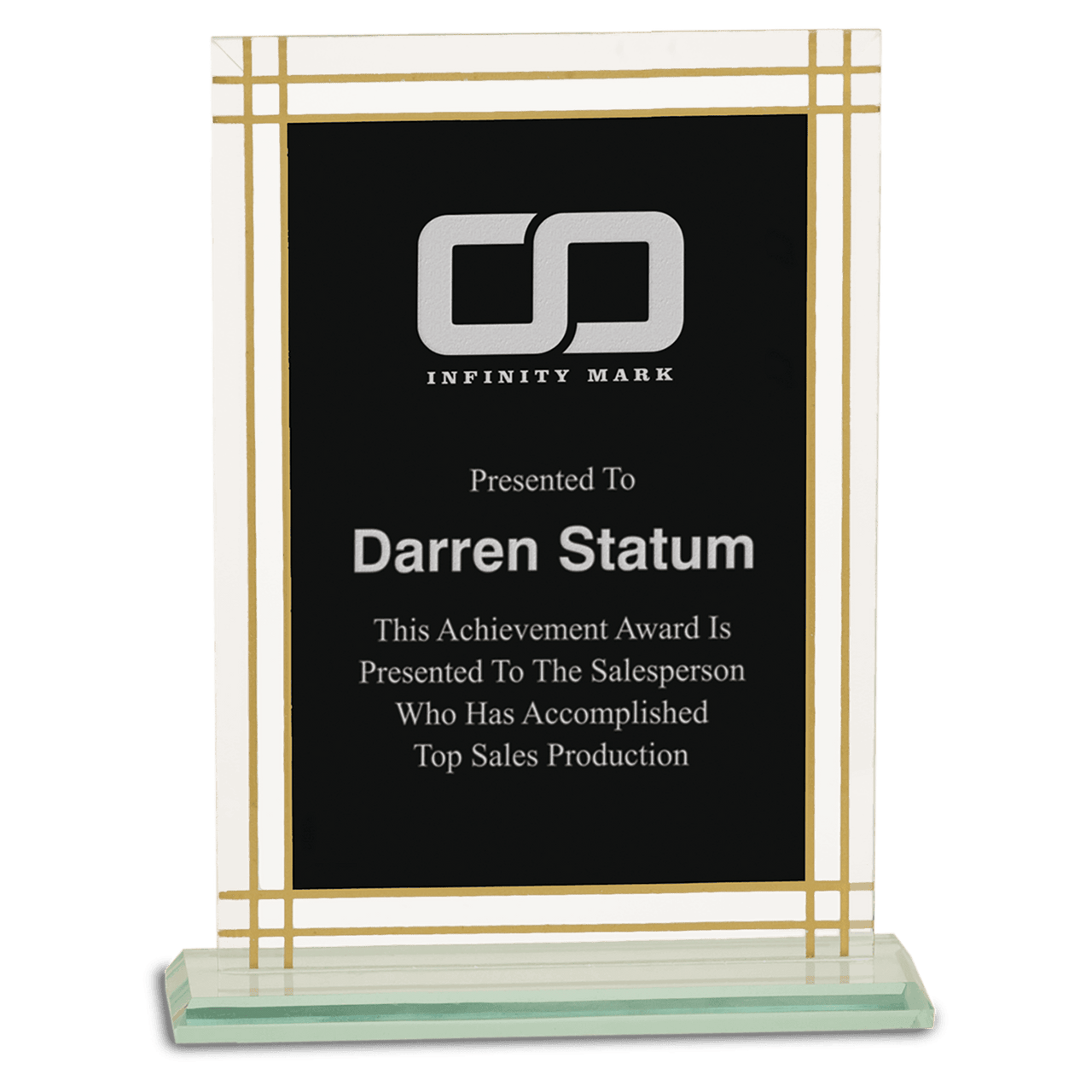 7 1/2" Contemporary Glass 4-Point Award