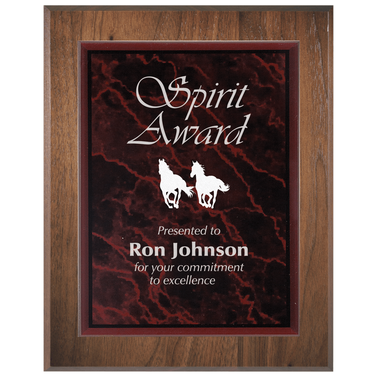 6" x 8" Black Marble Acrylic Plaque Plate