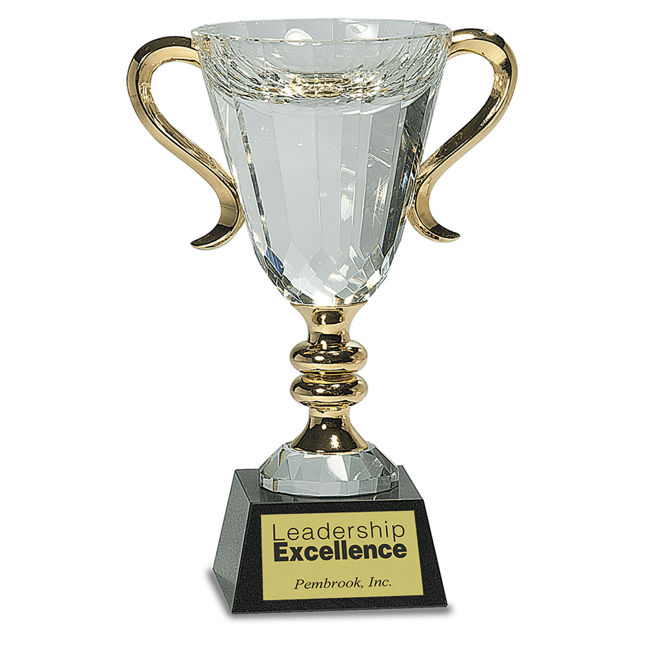 9 1/2" Crystal Cup with Silver Handles and Stem