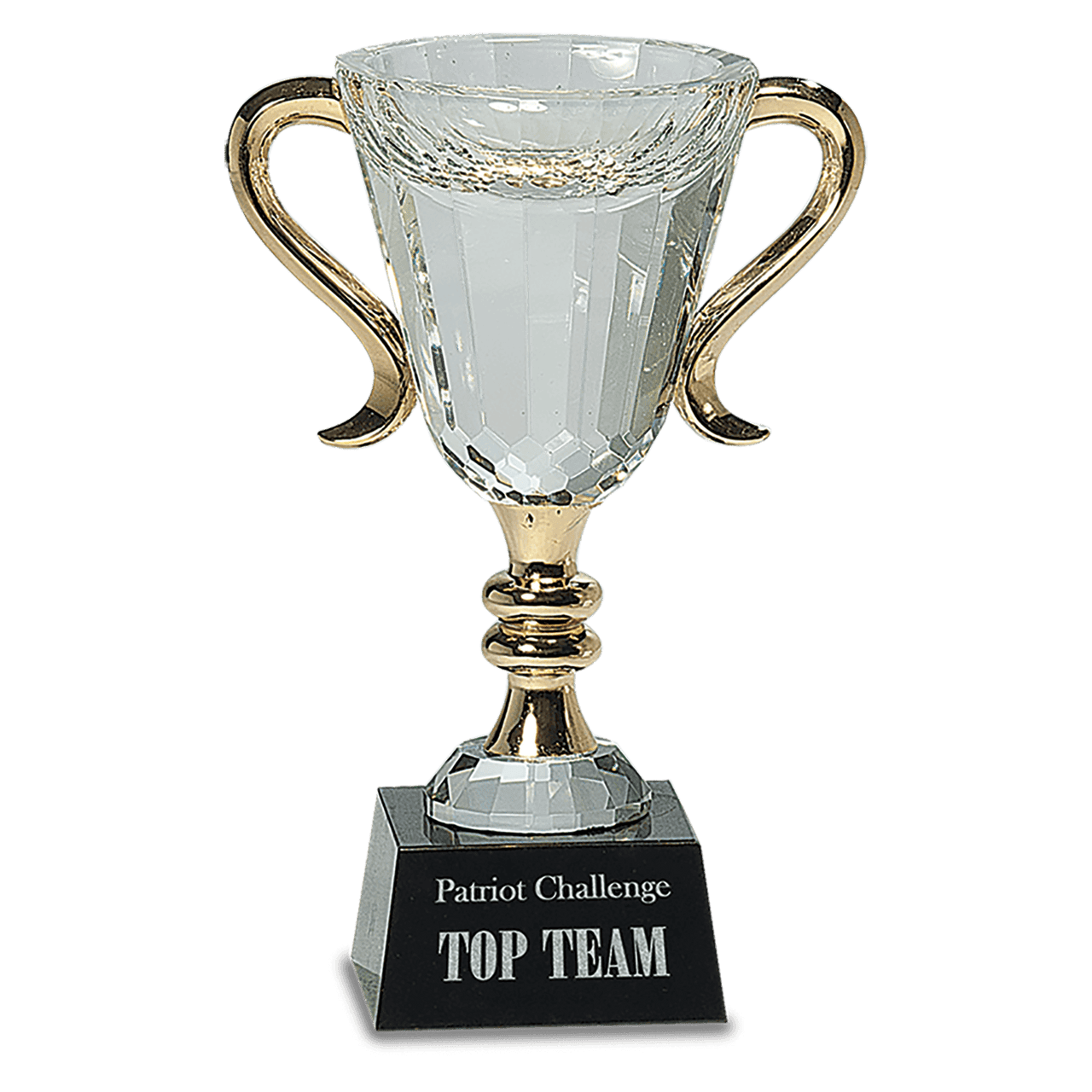 9 1/2" Crystal Cup with Silver Handles and Stem