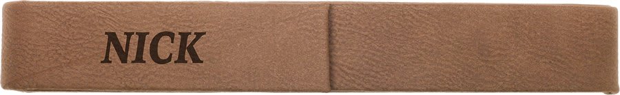 6 1/2" x 1" Light Brown Laserable Leatherette Single Pen Case