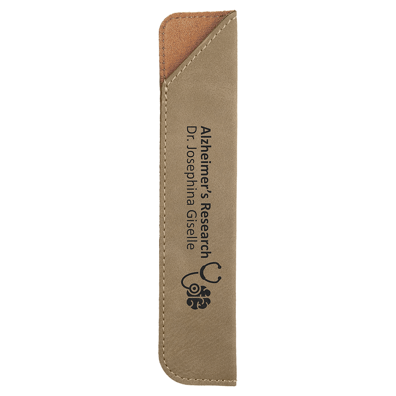 6 1/4" Rawhide Laserable Leatherette Pen Sleeve