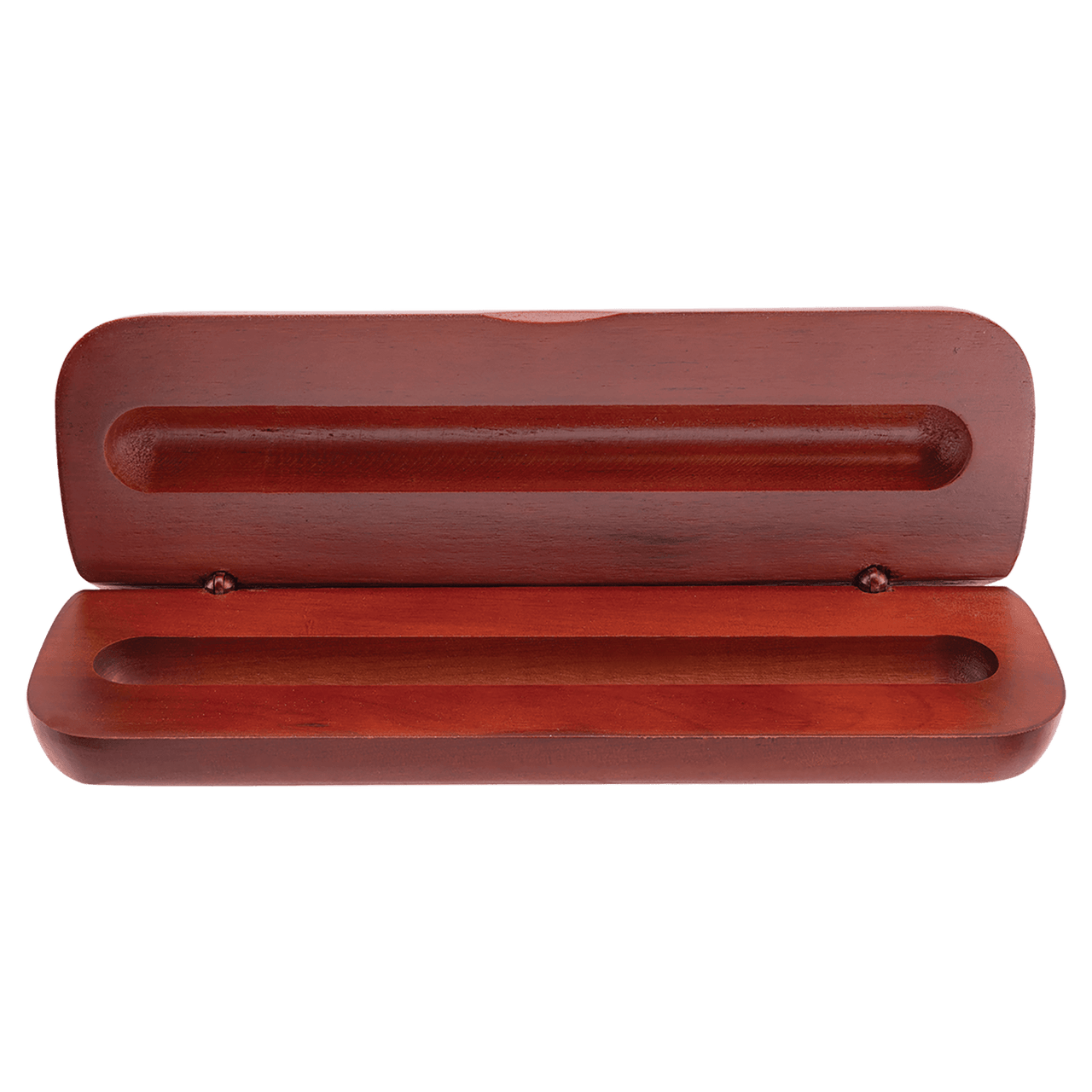 6 3/4" x 2" Rosewood Finish 2-Pen Case (Case only, pen/pencil not included)