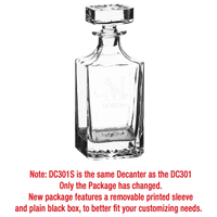 Thumbnail for 810ml Rectangle Glass Decanter with Printed Gift Box