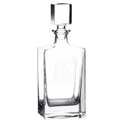810ml Rectangle Glass Decanter with Printed Gift Box